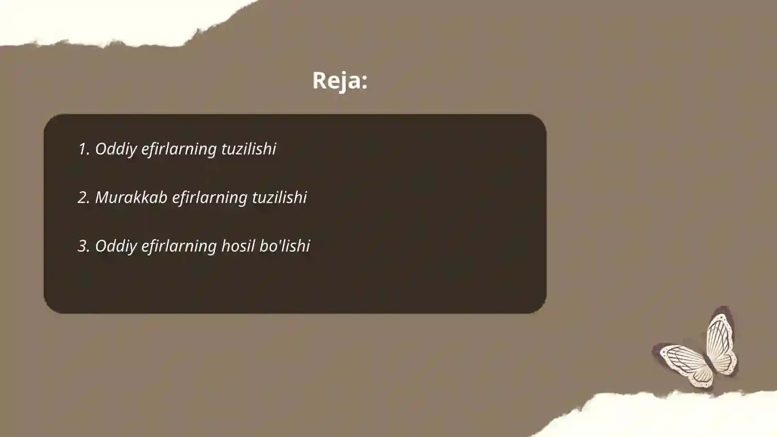 Oddiy efirlar va murakkab efirlar 2