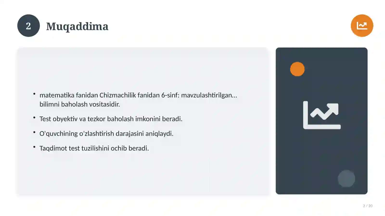 Chizmachilik fanidan 6-sinf: mavzulashtirilgan nazorat ishi 2