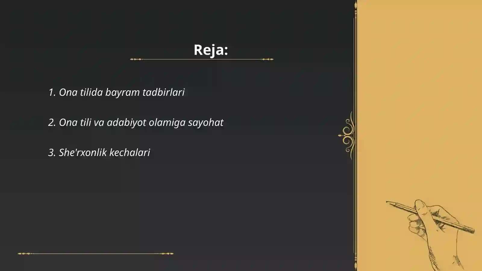 Ona tilida sinfdan tashqari ishlar 2