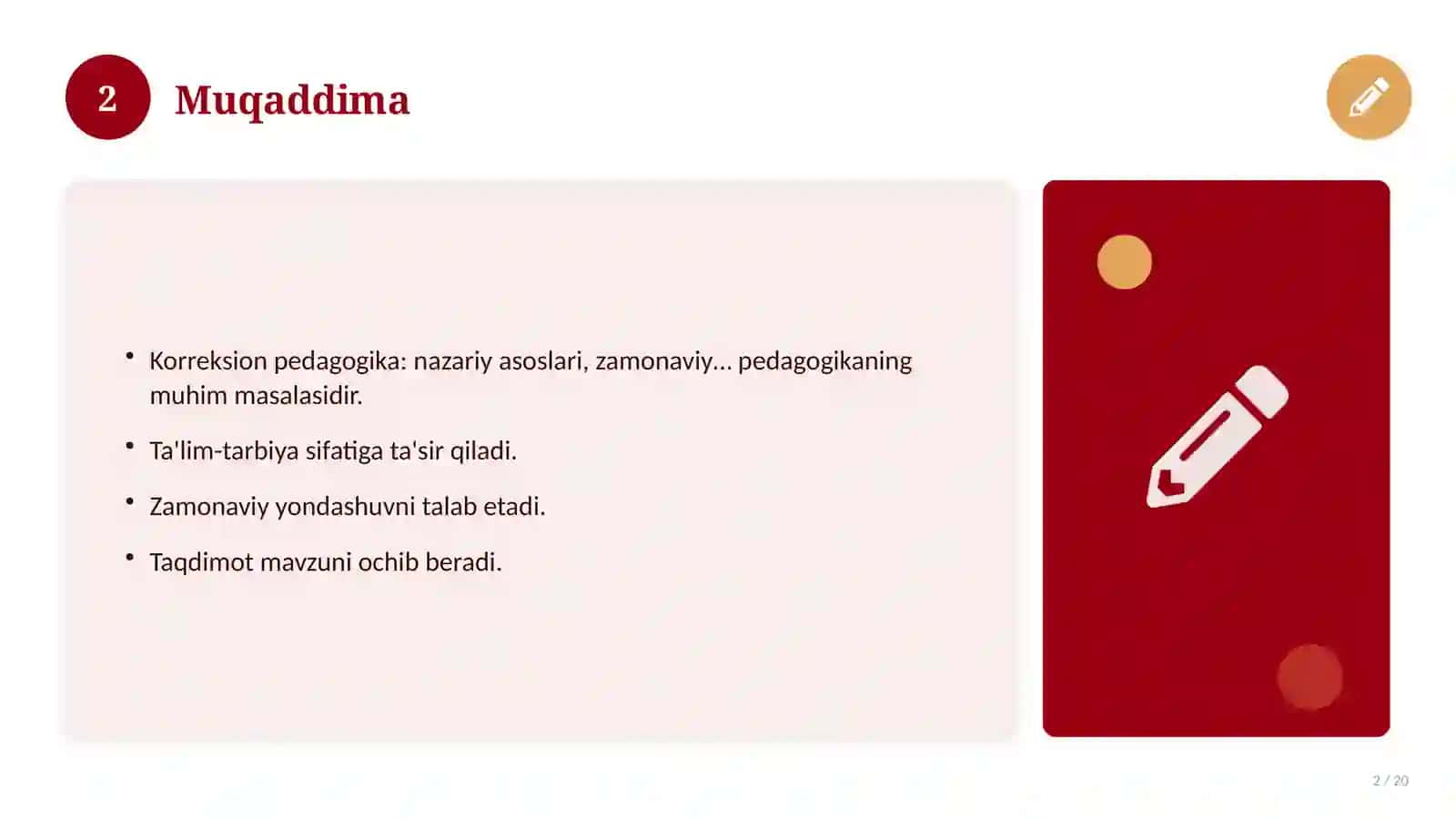 Korreksion pedagogika: nazariy asoslari, zamonaviy yondashuvda (Kurs ishi) 2