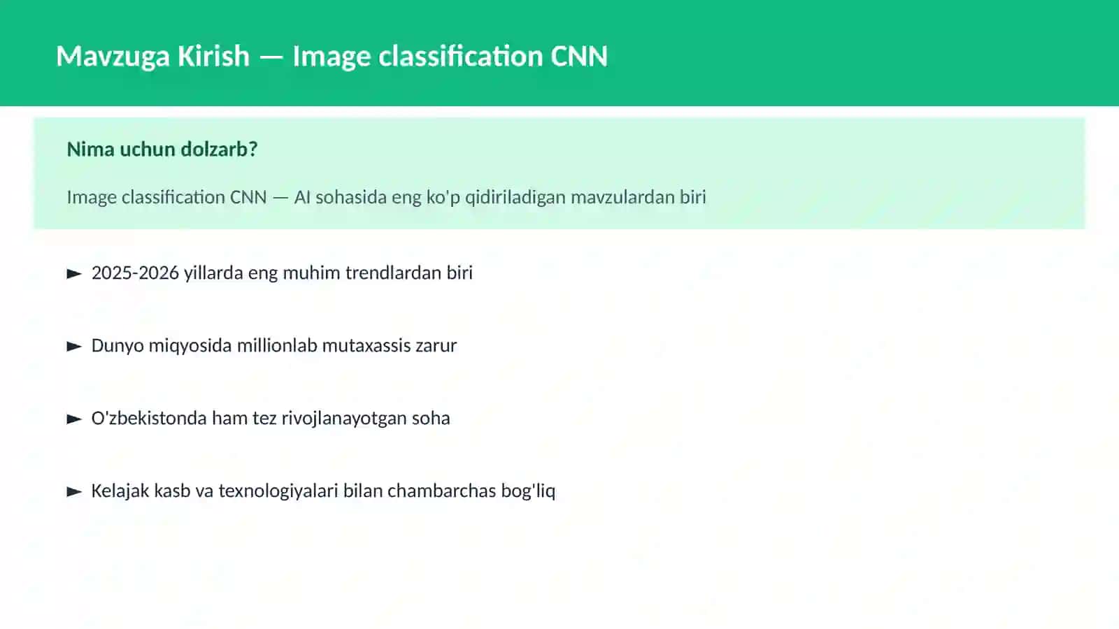 Image classification CNN 2