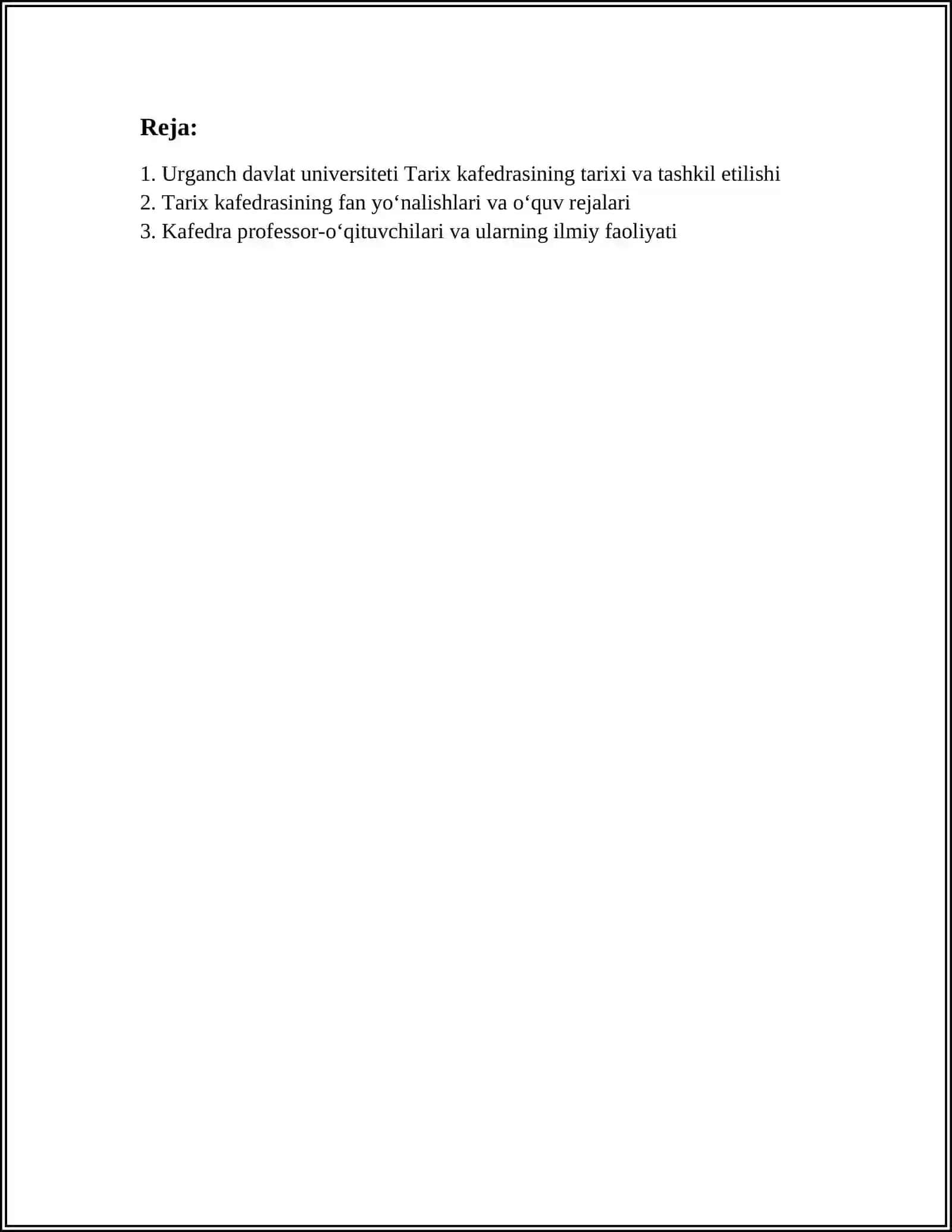 Urganch Davlat Universiteti Tarix Kafedrasi 2