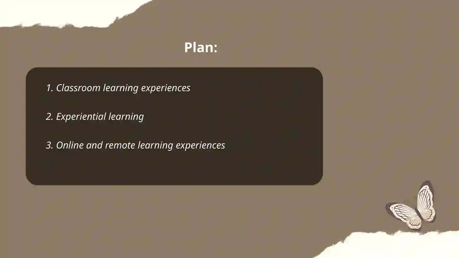 Learning experiences 2