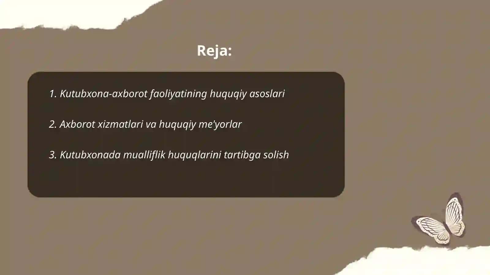 Me'yoriy-huquqiy hujjatlar bilan ishlash 2