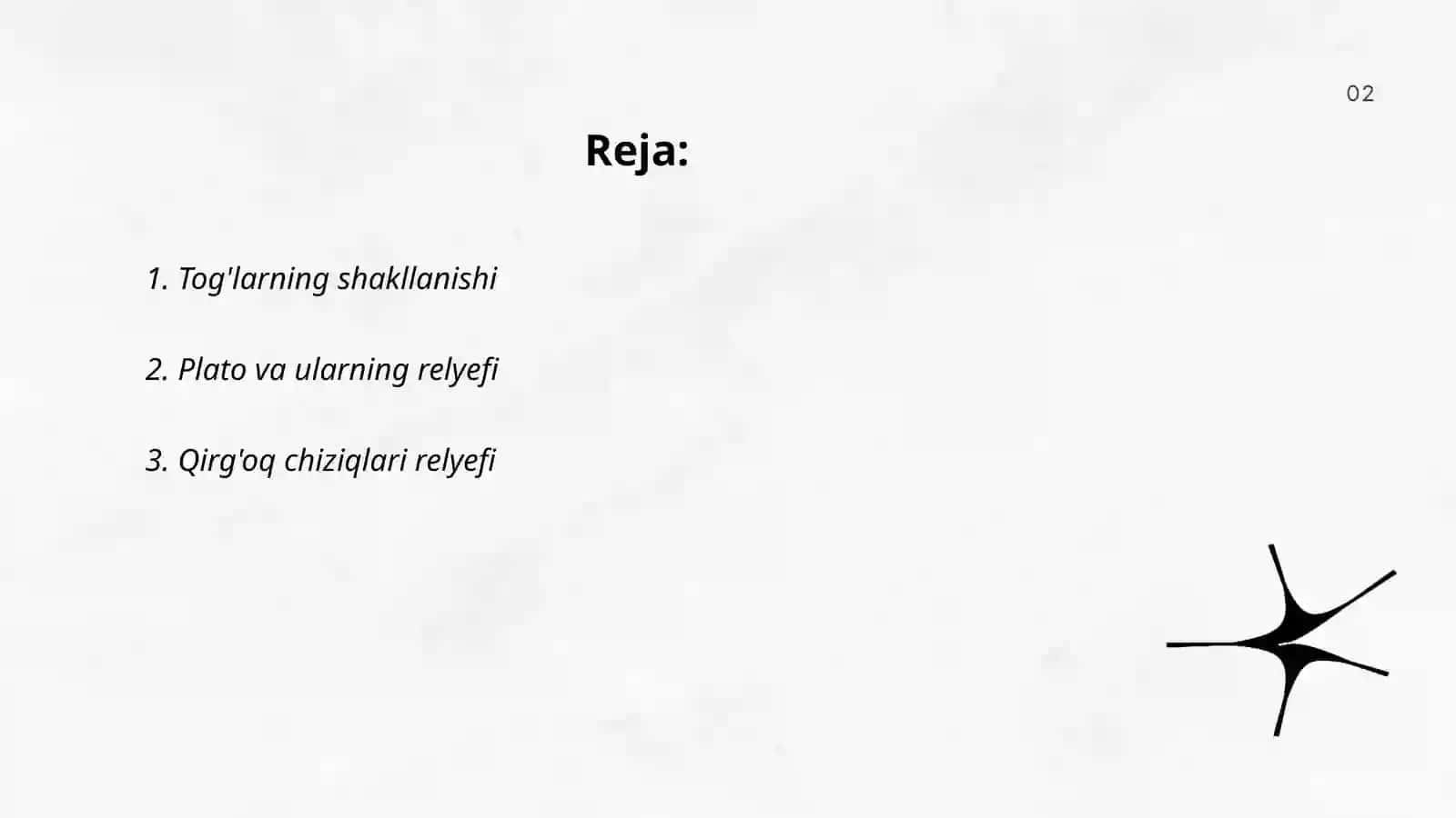 Materiklar relyefi, orografiyasi 2