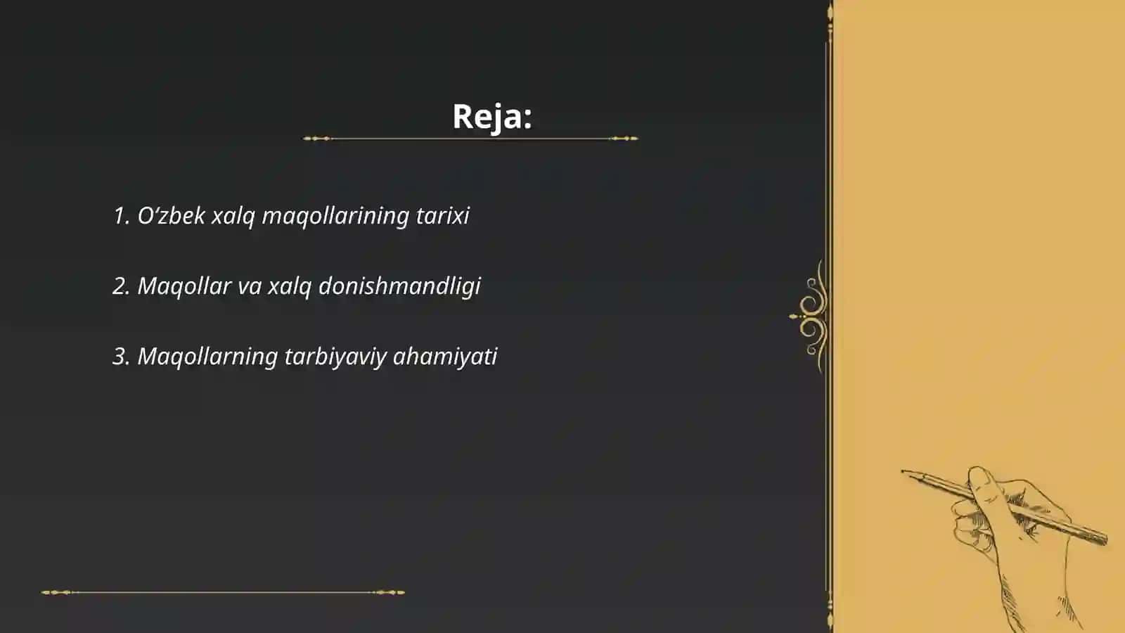 Oʻzbek xalq maqollari va ularning tarbiyaviy ahamiyati 2