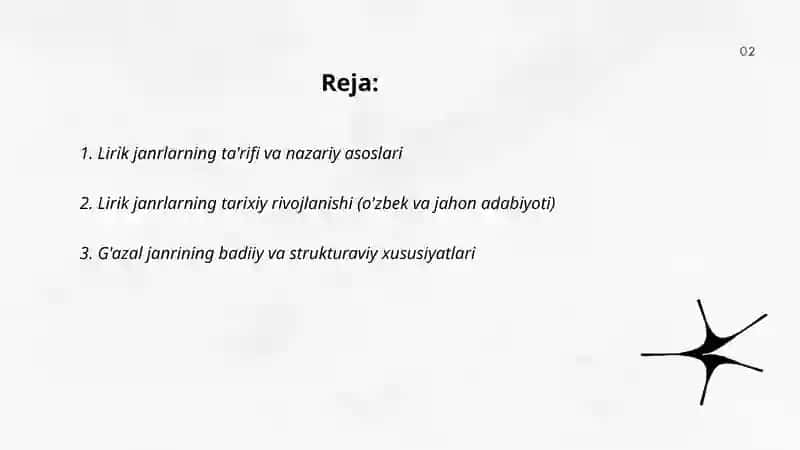 Adabiyotshunoslikda lirik janrlar 2