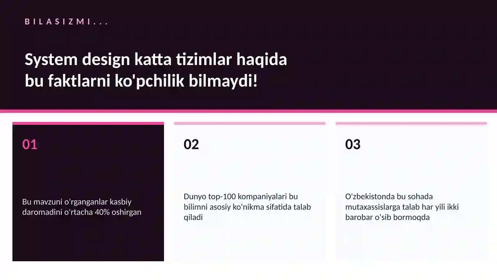 System design katta tizimlar 2