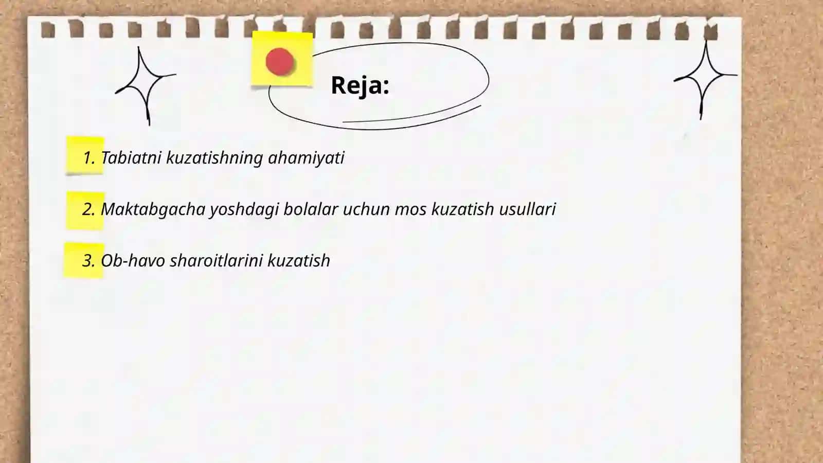 Tabiatni kuzatish metodikasi 2