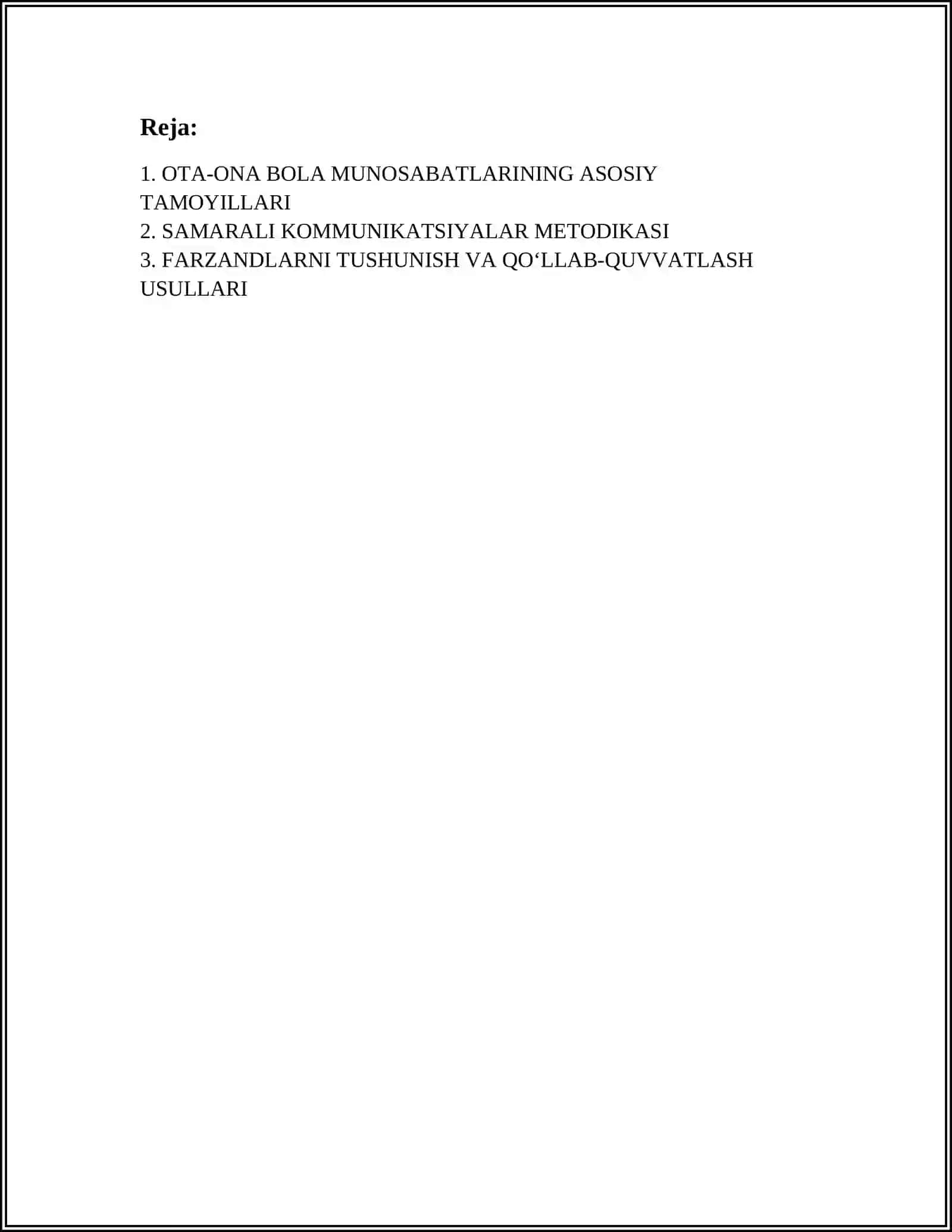 OTA ONA BOLA MUNOSABATLARI METODIKALARI 2