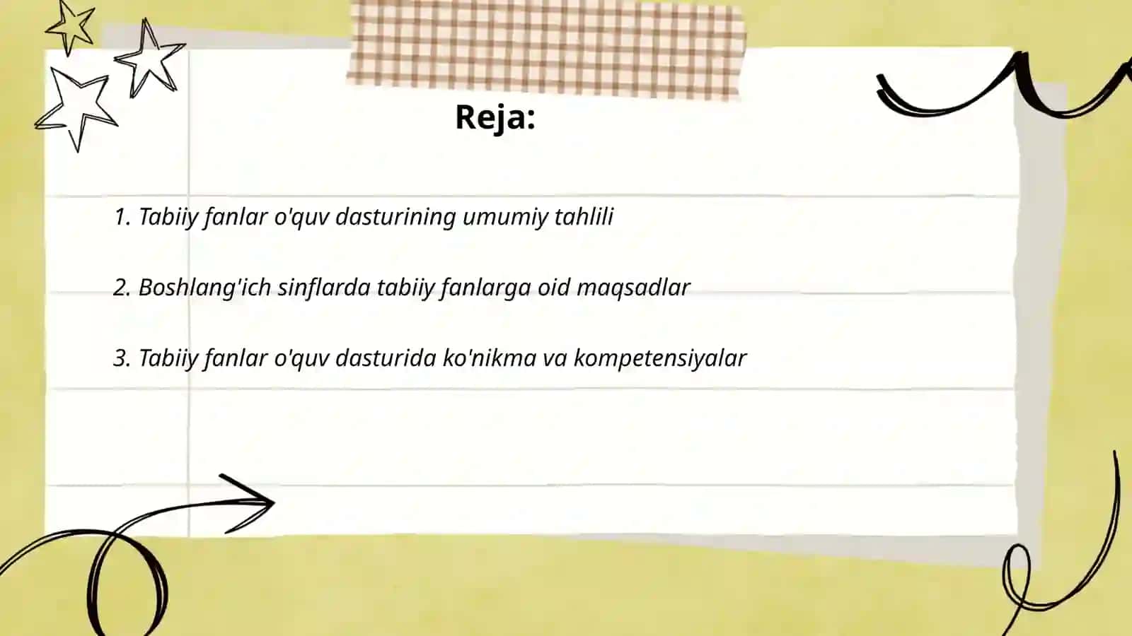 Boshlang'ich maktablarda tabiiy fanning mazmuni o'quv dasturining tahlili 2