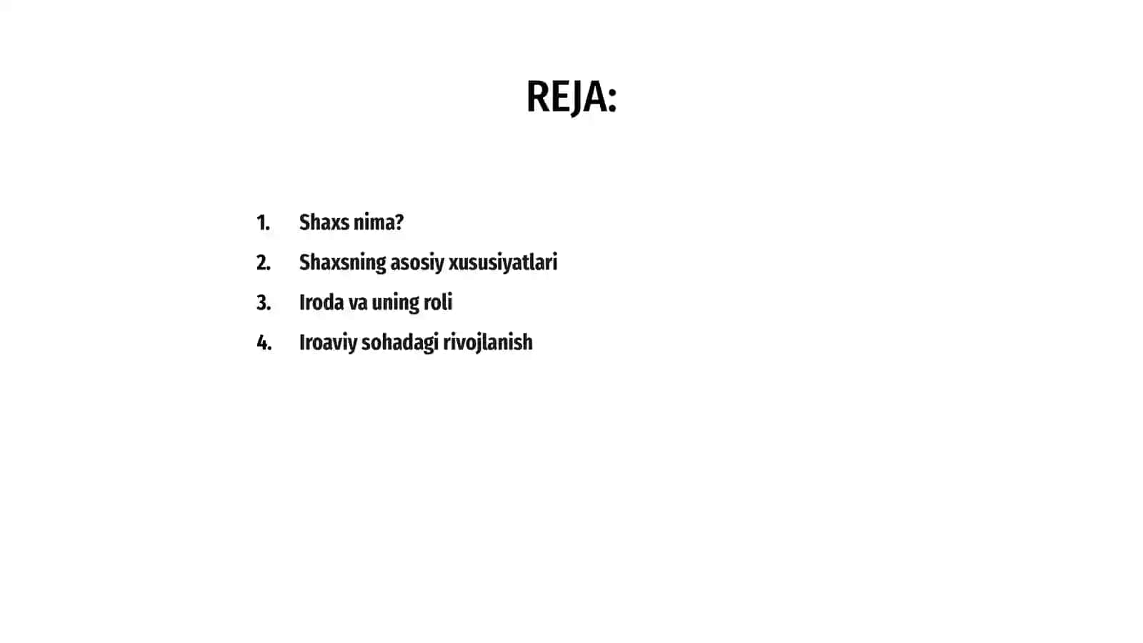 Shaxs va uning irodaviy sohasi 2