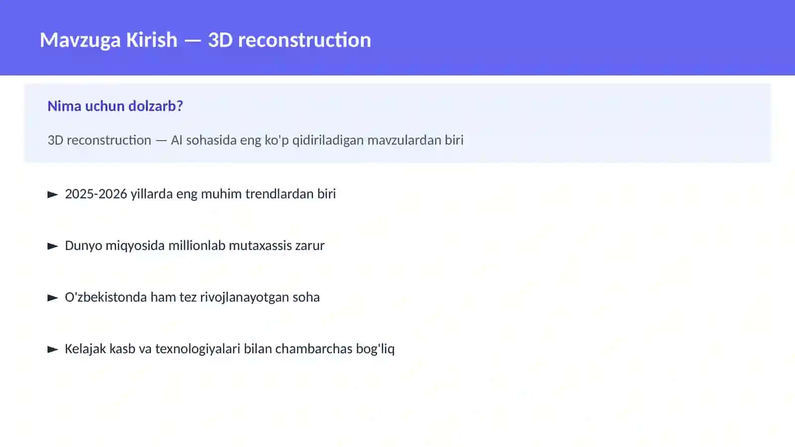 3D reconstruction 2