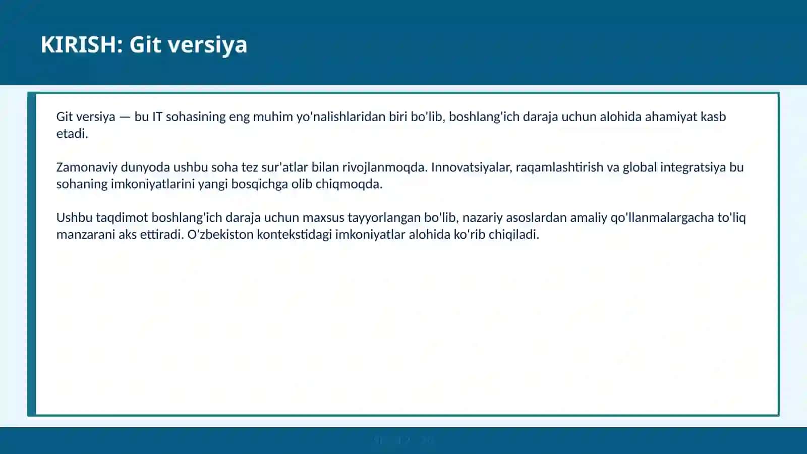 Git versiya 2