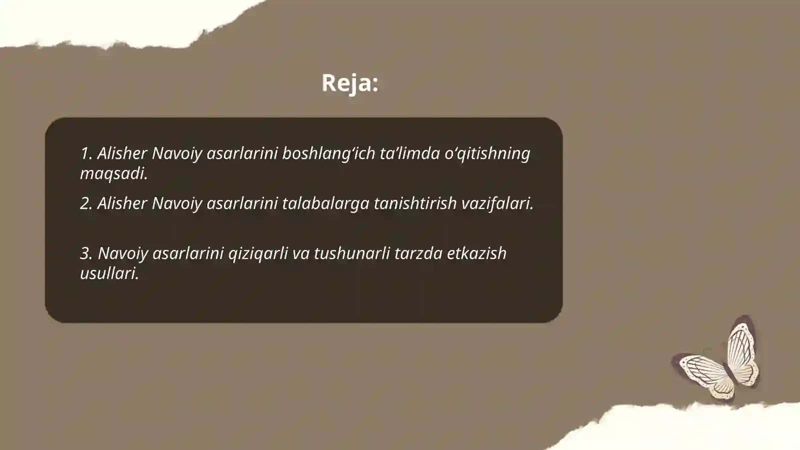 Boshlangʻich taʼlimda Alisher Navoiy asarlarini oʻqitish usullari fanining maqsad va vazifalari 2