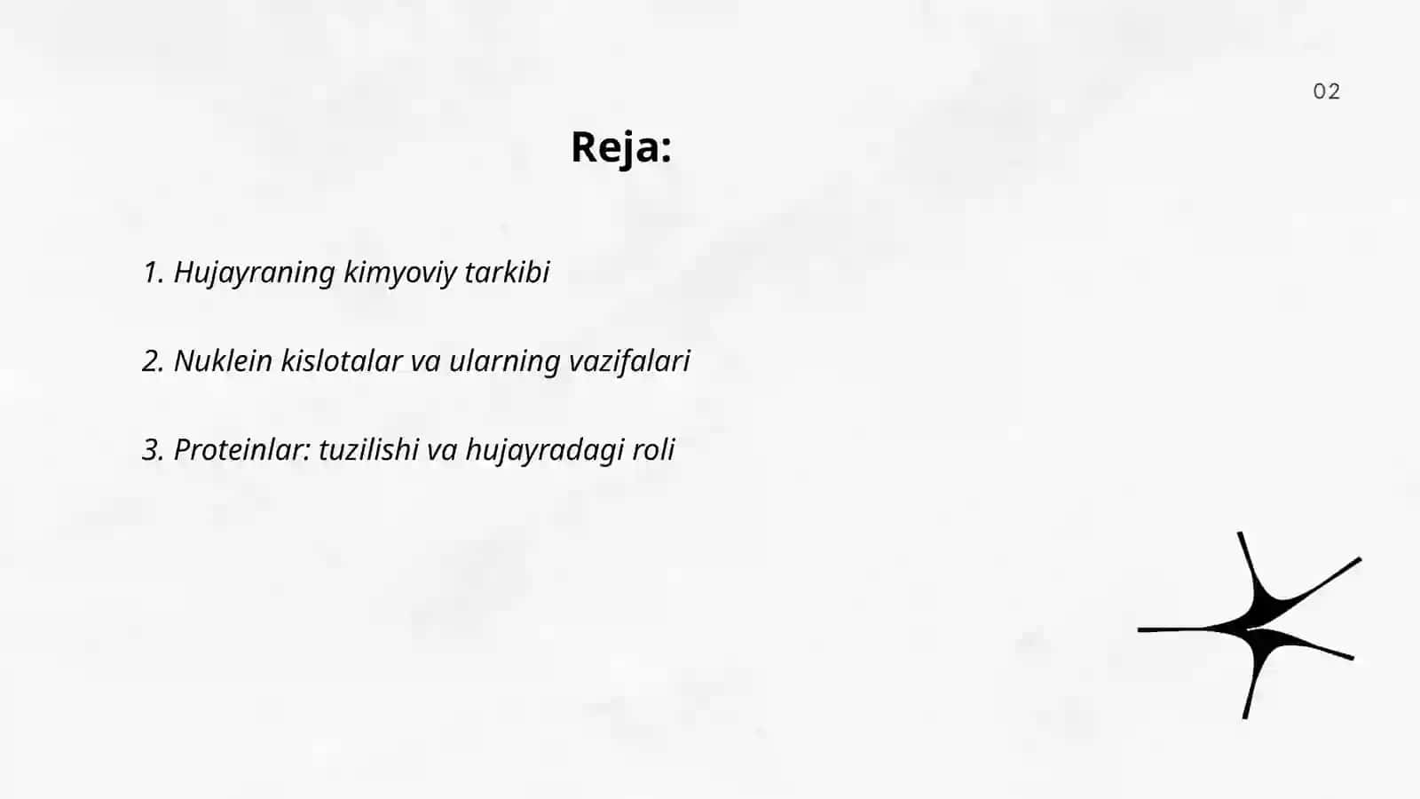 Hujayraning kimyoviy tarkibi 2