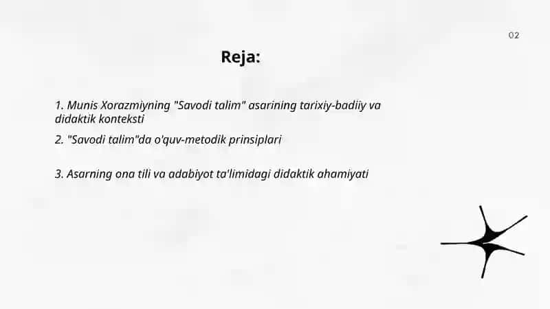 Munis Xorazmiyning "Savodi talim" asarining didaktik axamiyati 2
