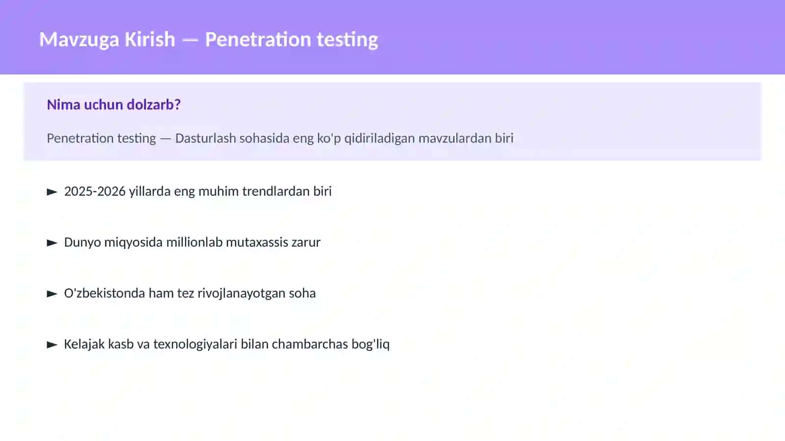 Penetration testing 2