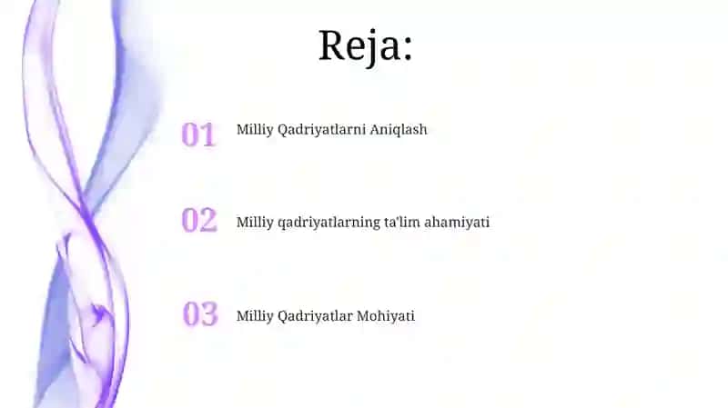 Milliy Qadriyatlarni Aniqlash 2