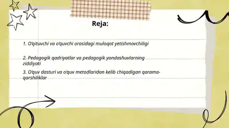 Pedagogik konfliktlarning asosiy manbalari 2