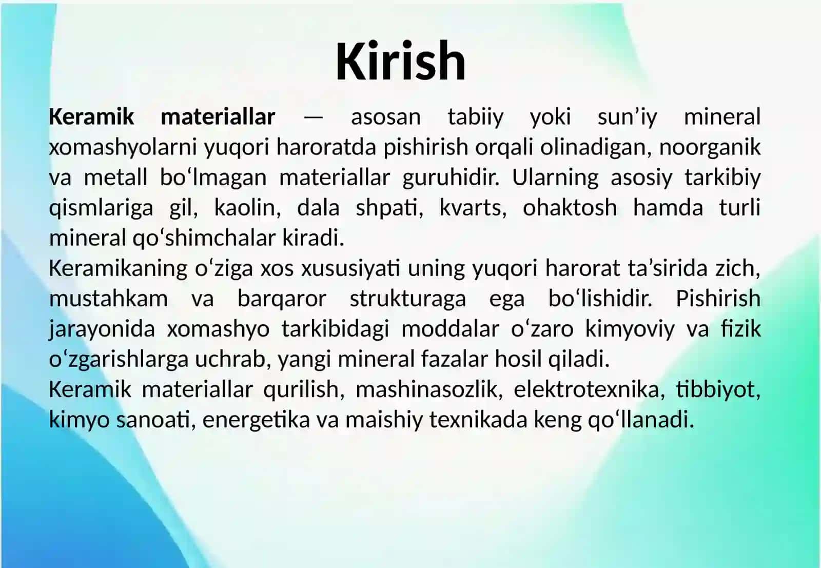 Keramik materiallar 2