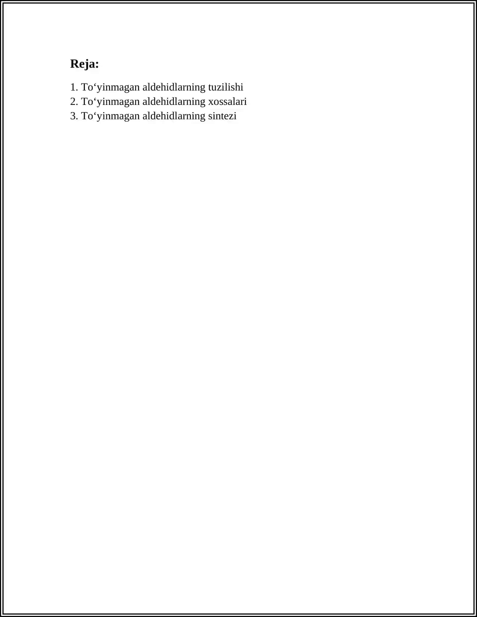 TOʻYINMAGAN ALDEGIDLAR 2