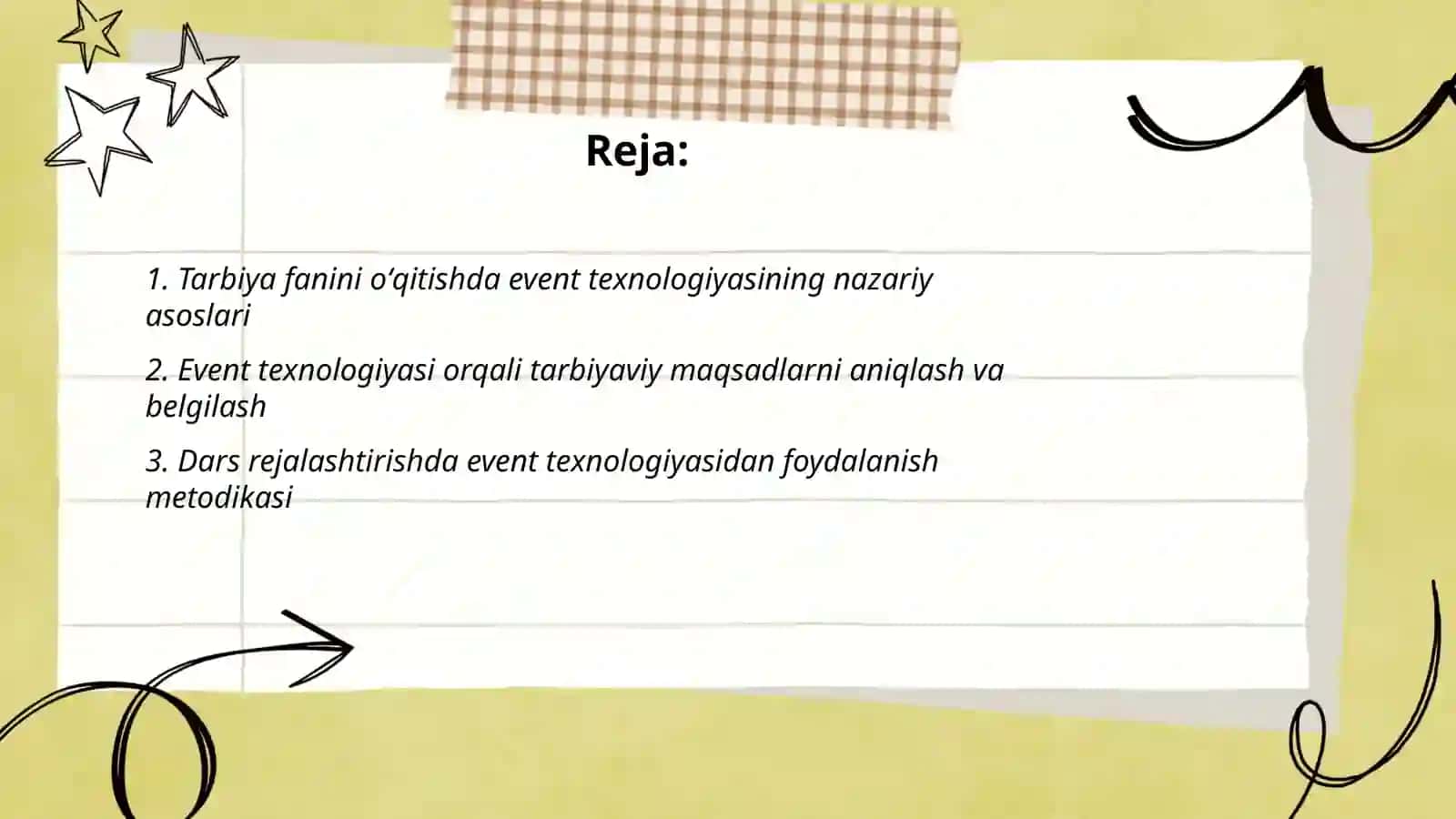 Tarbiya fanini oʻqitishda event texnalogiyasidan foydalanish 2