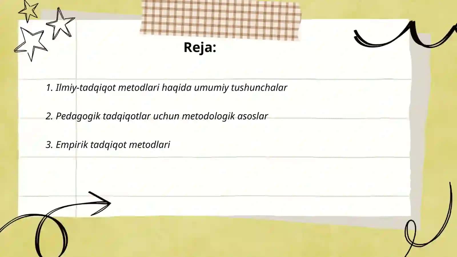 Pedagogika fanining ilmiy-tadqiqot metodlari 2