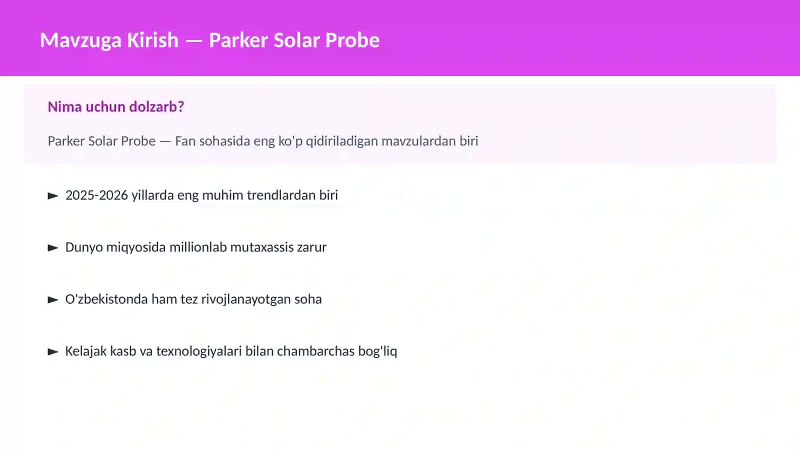 Parker Solar Probe 2