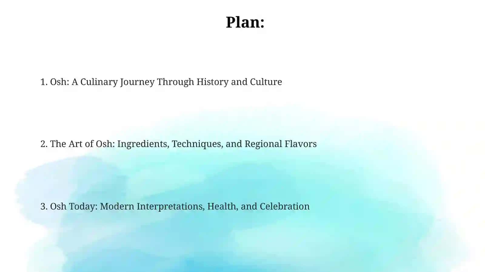 Osh: A Culinary Journey Through History and Culture 2