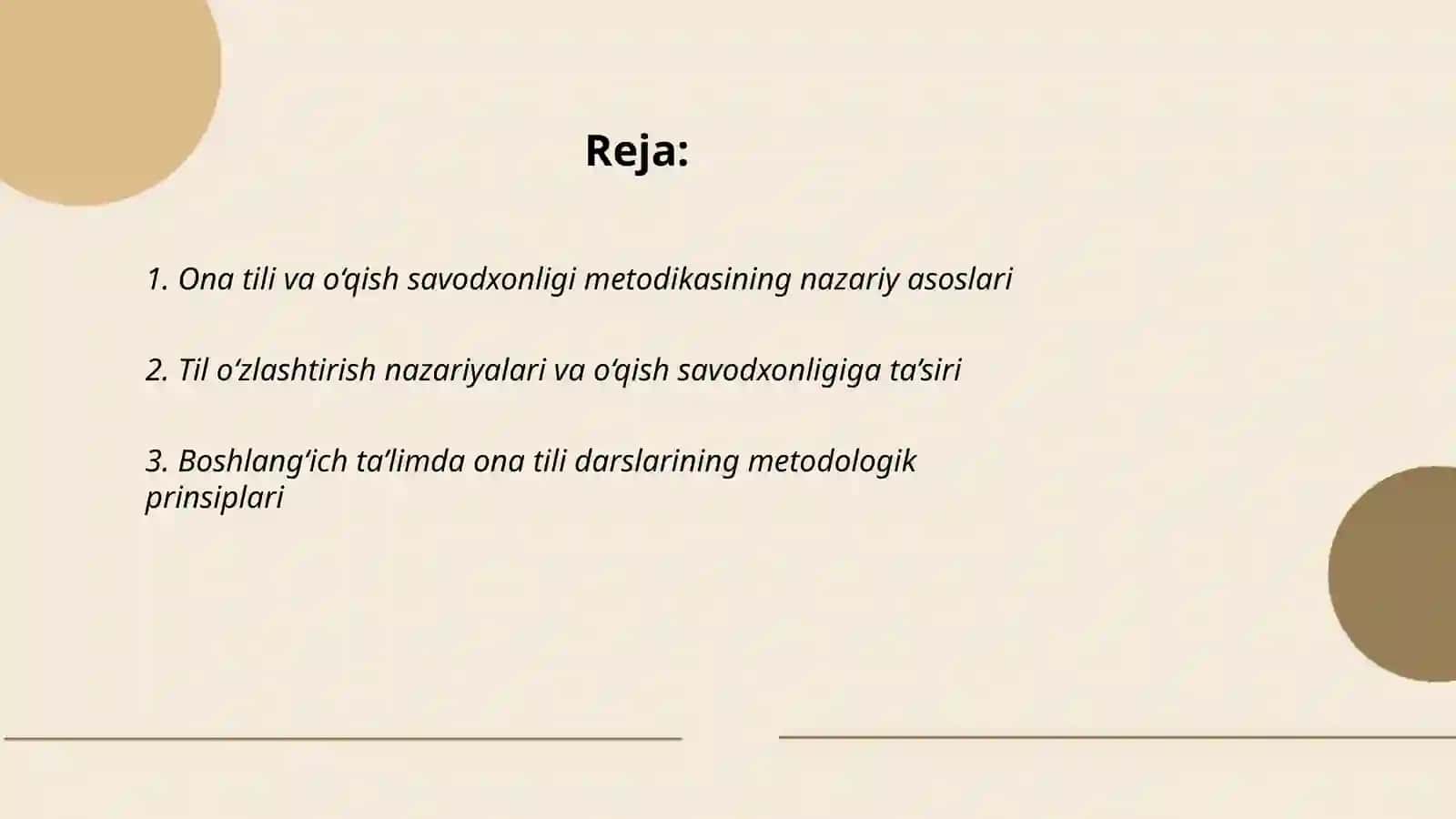 Ona tili va o'qish savodxonligi metodikasining ilmiy asoslari 2
