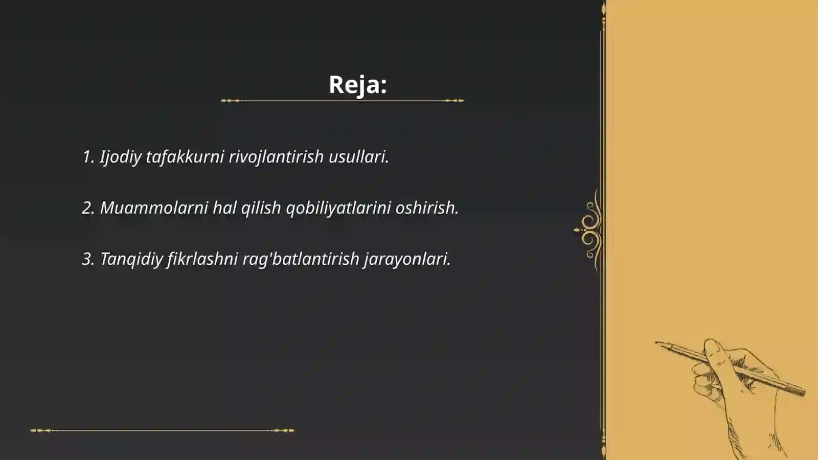 Ijodiy tafakkurni rivojlantirish usullari 2