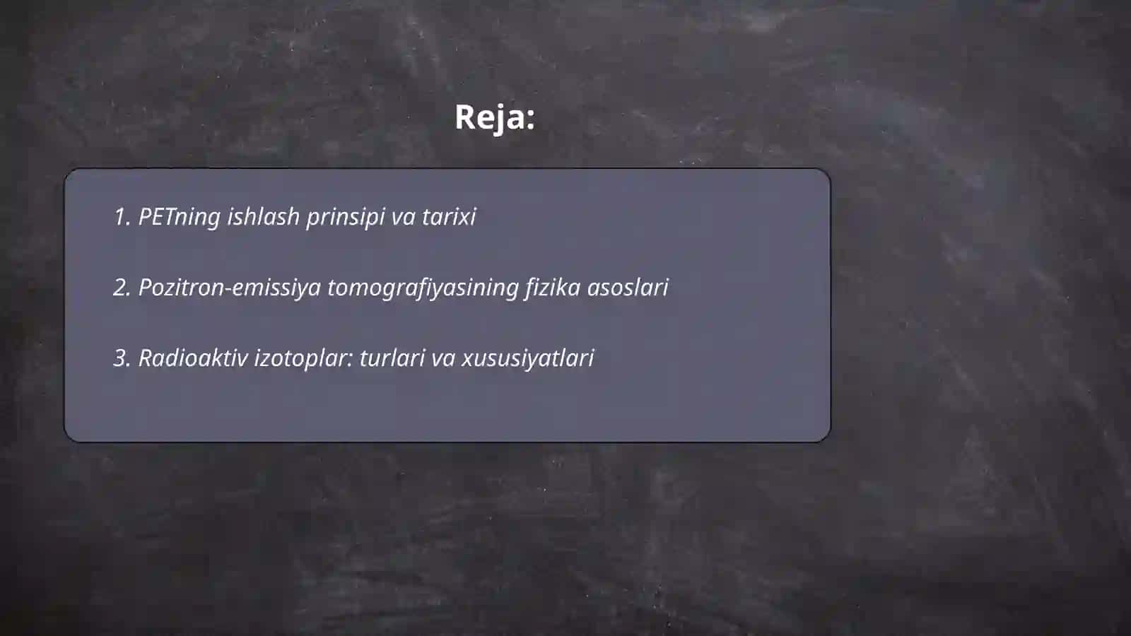 Radioaktiv izotoplar va pozitron chiqarish 2