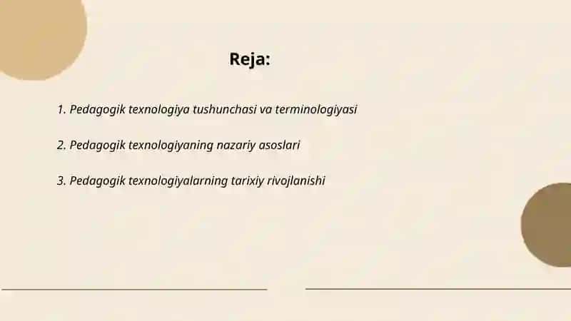 Pedagogik texnologiyaning ilmiy asoslari 2