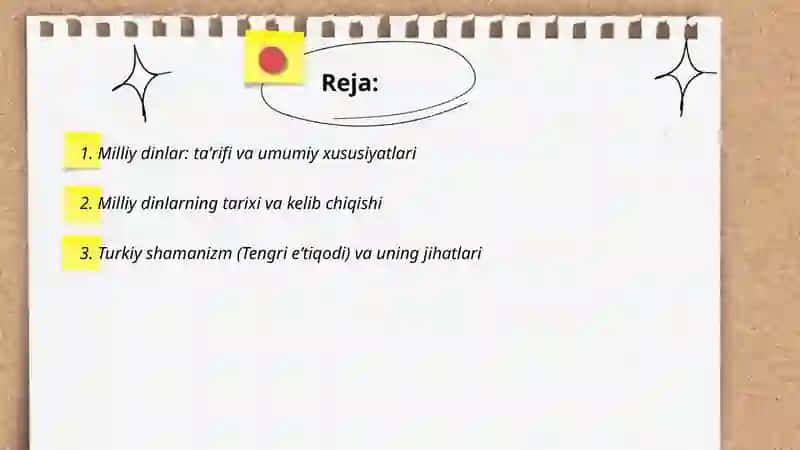 Milliy dinlar 2