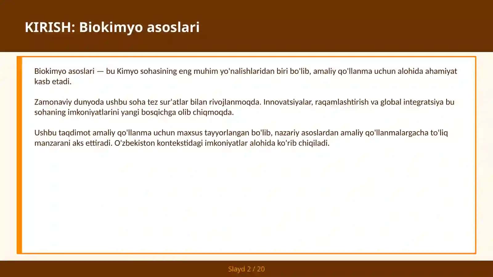 Biokimyo asoslari 2