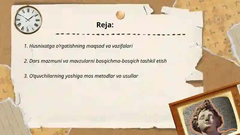 Husnixatga o'rgatishning metodik shartlari 2