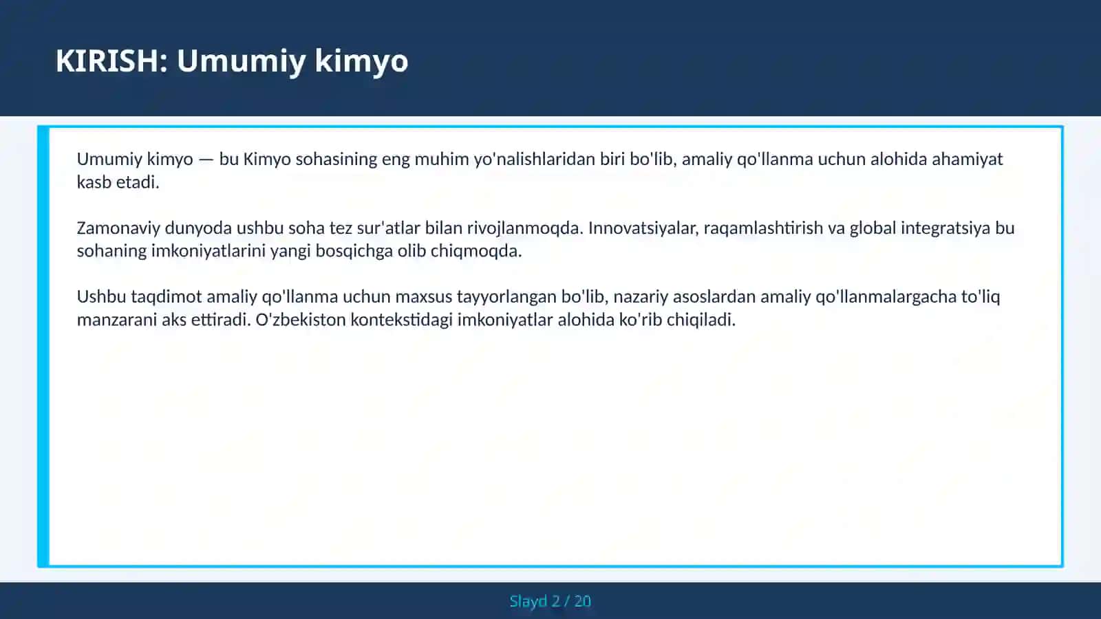 Umumiy kimyo 2
