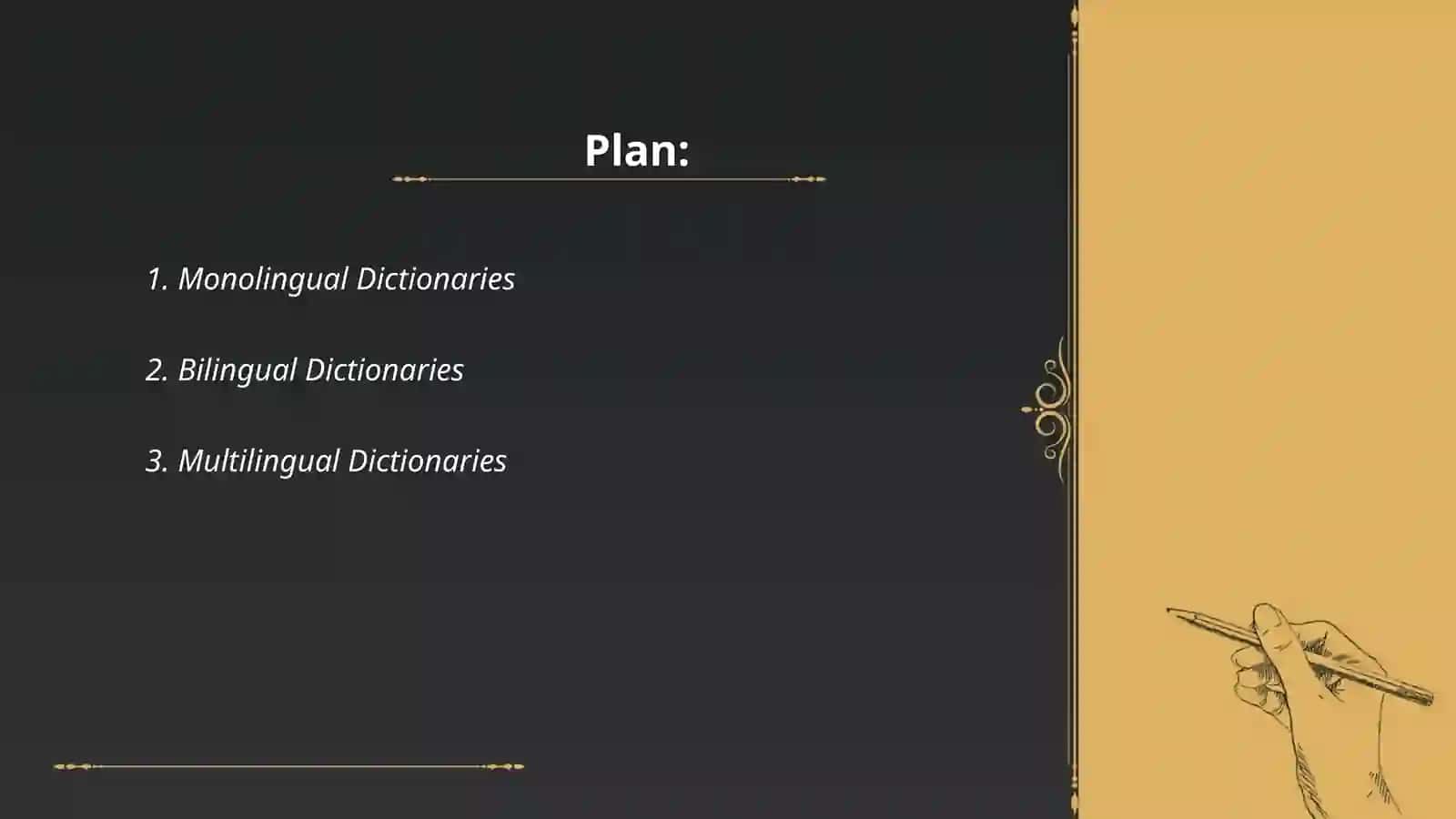 Lexicography. Dictionary types 2