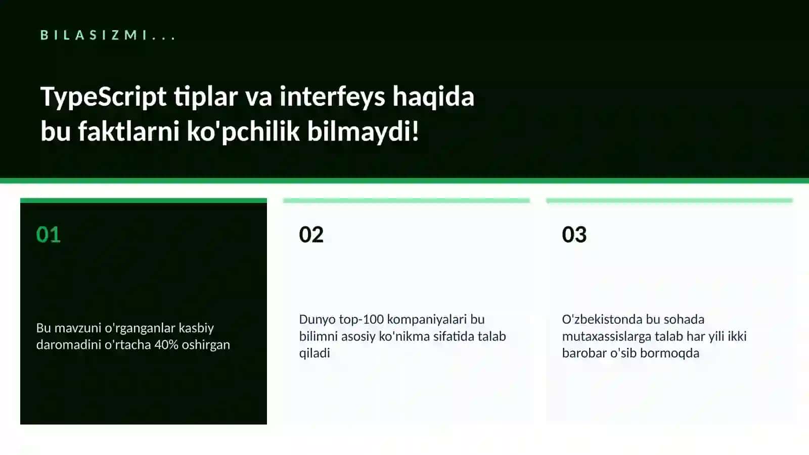 TypeScript tiplar va interfeys 2