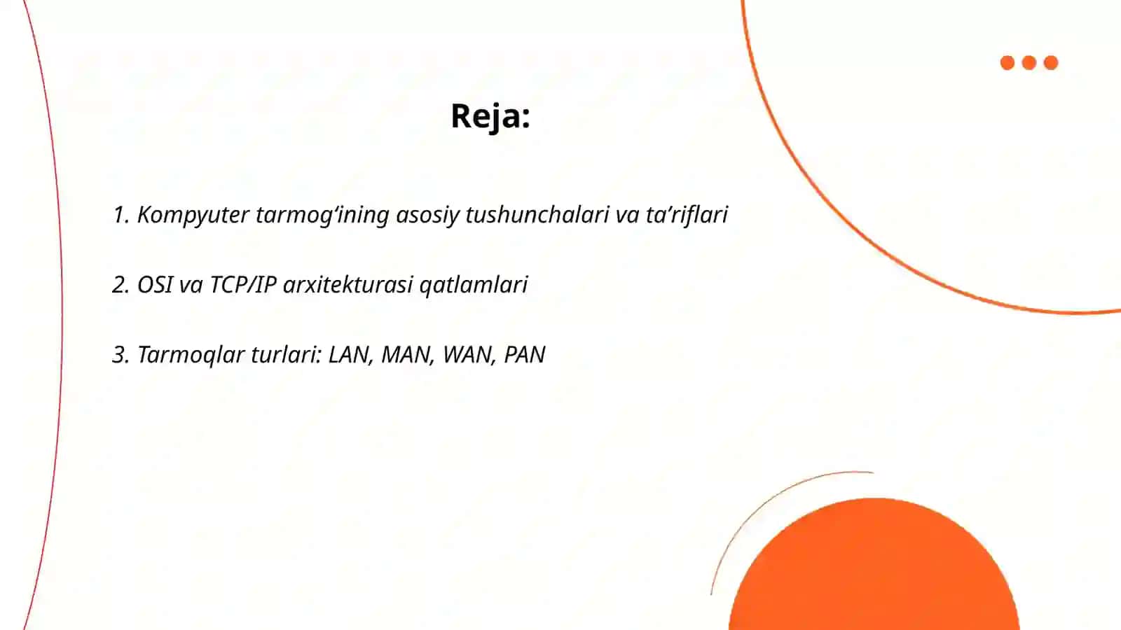 kompyuter tarmoqlari uning asosiy tushunchalari turlari 2