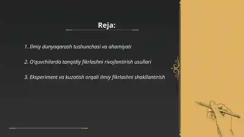 Ilmiy dunyoqarashni shakillantirish oʻquvchilarni aqliy tarbiyalash 2
