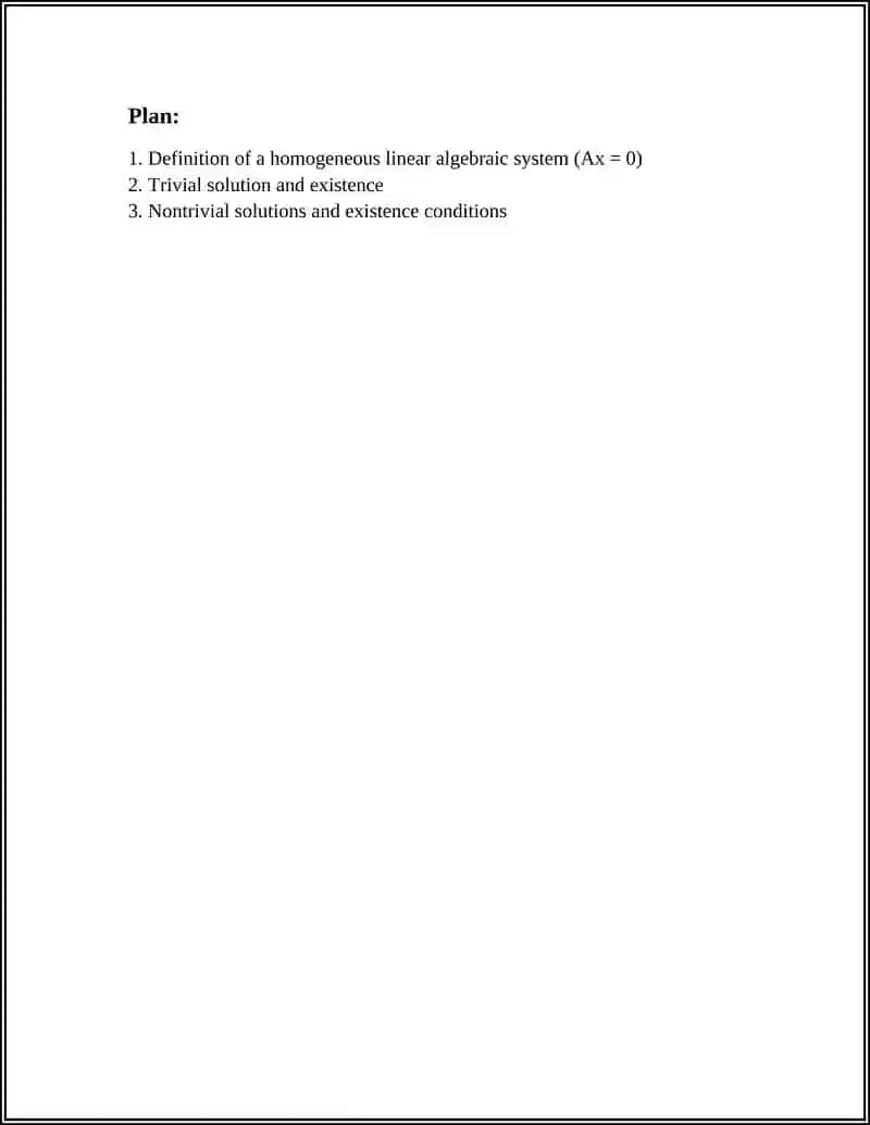HOMOGENEOUS LINEAR ALGEBRAIC SYSTEMS 2