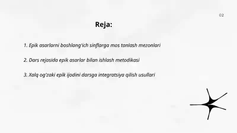 BOSHLANG'ICH SINFDA EPIK ASARLAR USTIDA ISHLASH METODIKASI 2