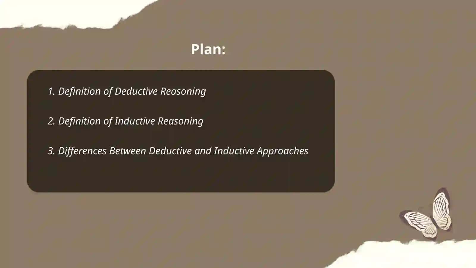 Deductive and inductive approaches 2