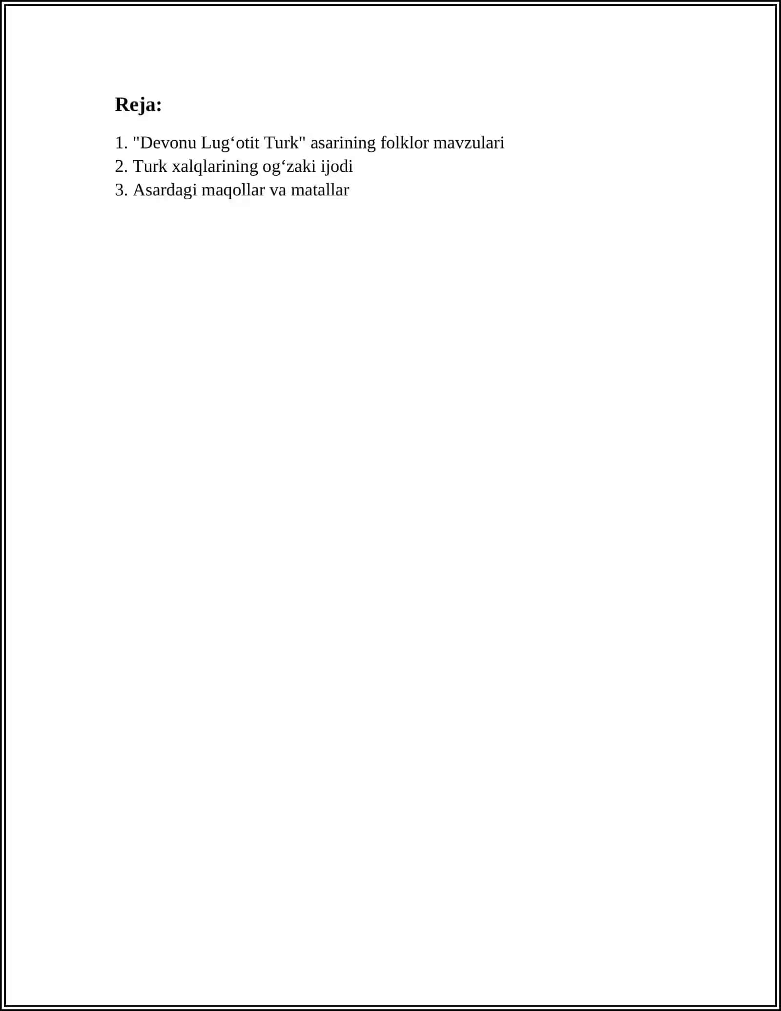 M. KOSHGʻARIYNING "DEVONU LUGʻOTIT TURK" ASARIDAGI FOLKLOR MATERIALLARI 2