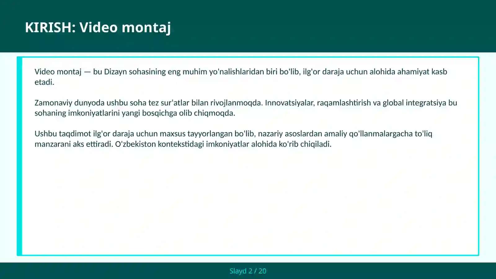 Video montaj 2