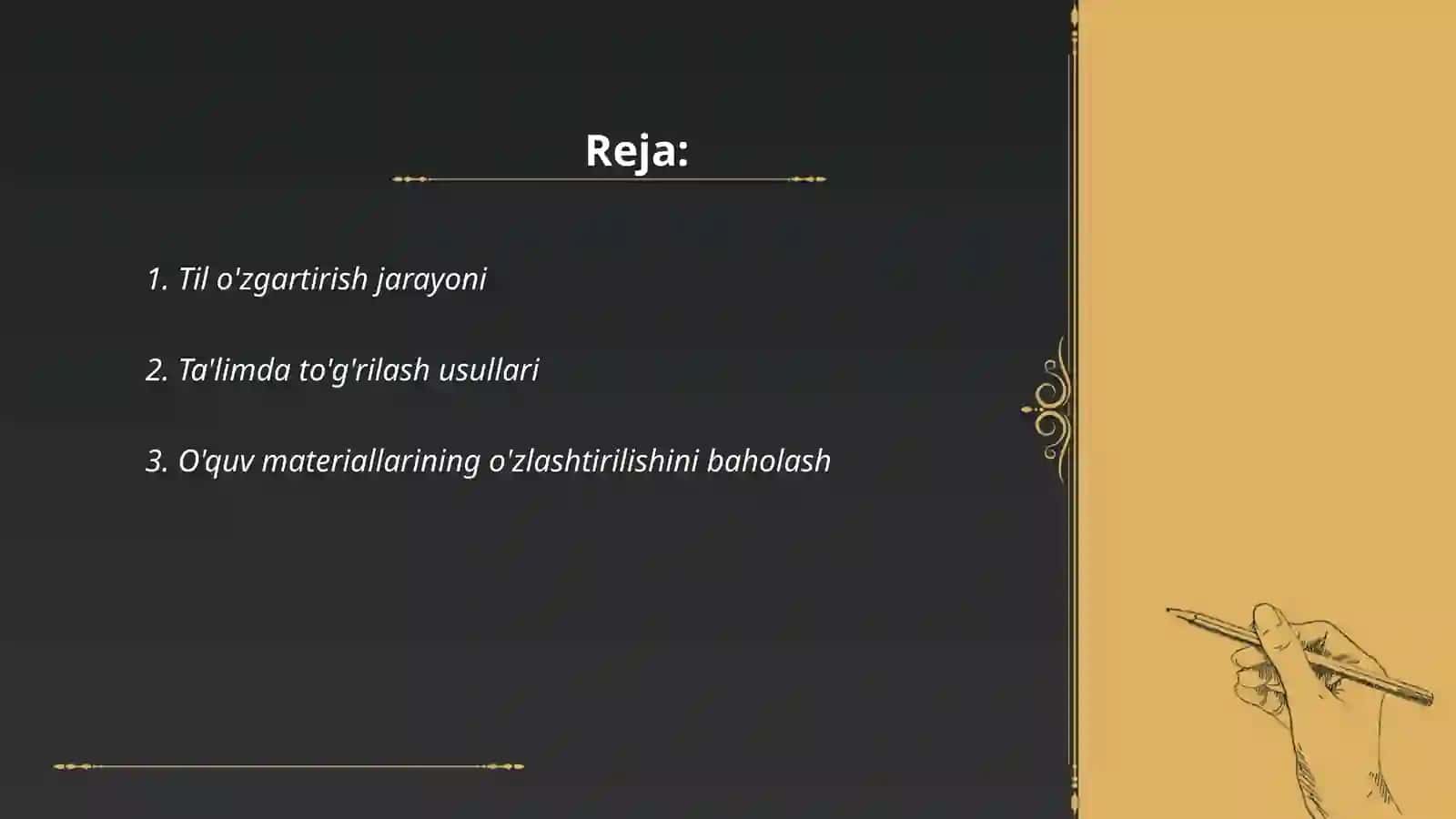 Korreksiyalash usyllarini qiyosiy baholash 2