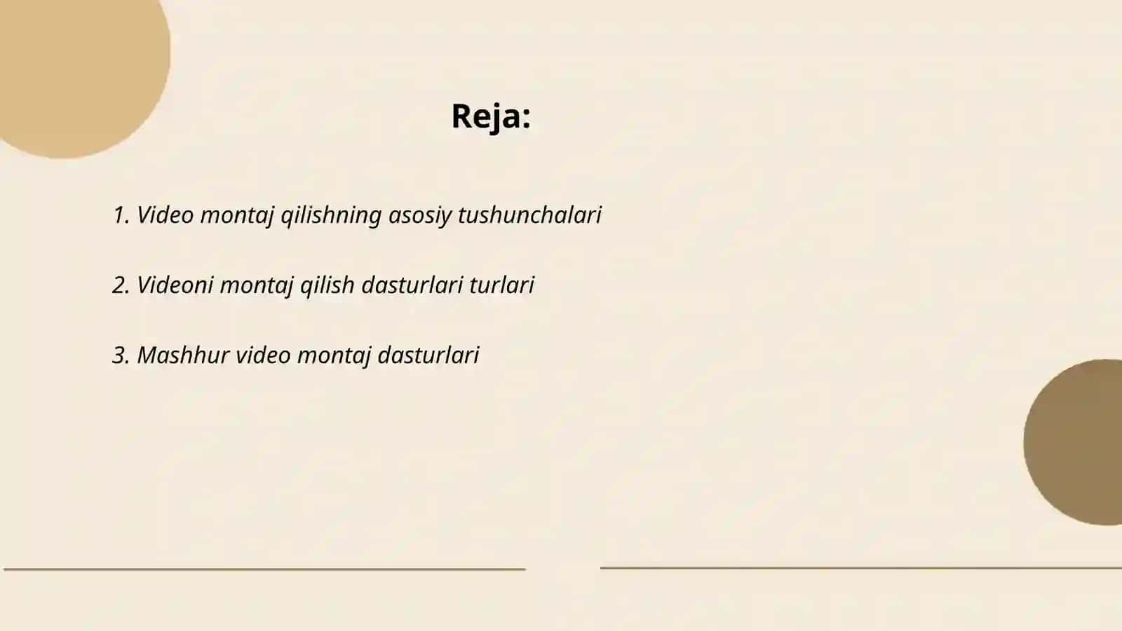 Videoni montaj dasturlari 2