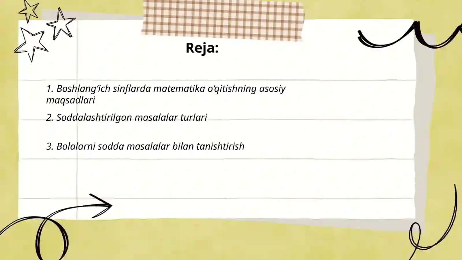 Boshlang’ich sinf o’quvchilarini sodda masalalar yechishga o’rgatish metodikasi 2